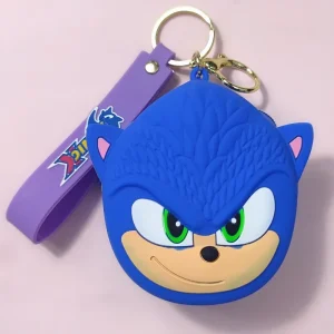 Cute Sonic Keychain with Strap