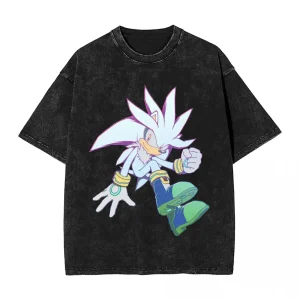 Sonic T shirt Silver the Hedgehog A8