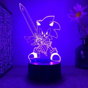 Sonic 3D Lamp – LED Illusion Light for Sonic Fans