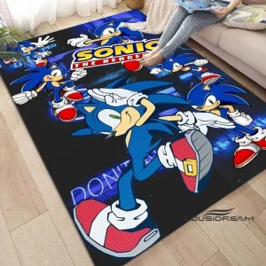 Sonic Speed Runner Carpet – Vibrant Blue Theme