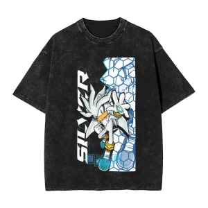 Sonic T shirt Silver the Hedgehog A9