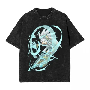 Sonic T shirt Silver the Hedgehog A3