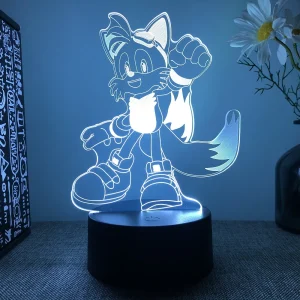 Sonic & Tails 3D Lamp – LED Color Changing Light