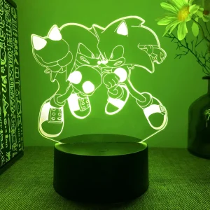 Sonic the Hedgehog 3D Lamp – LED Illusion Light for Fans