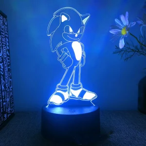 Sonic 3D LED Lamp – Perfect Fan Gift with Color-Changing Light
