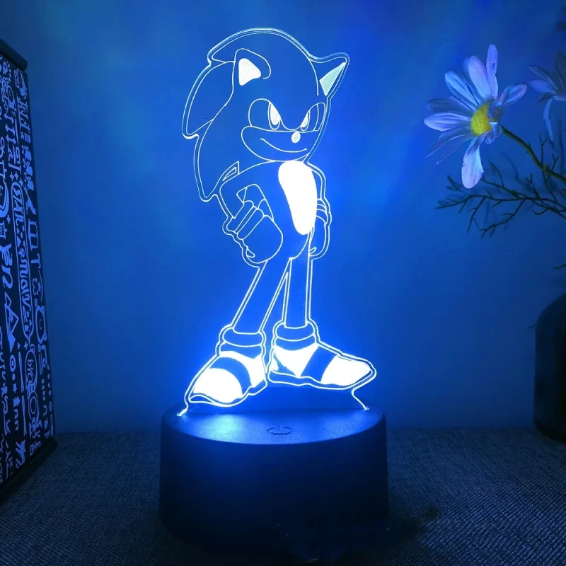 Sonic 3D LED Lamp – Perfect Fan Gift with Color-Changing Light