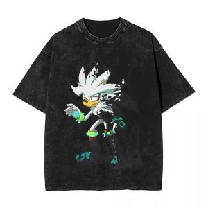 Sonic T shirt Silver the Hedgehog A5