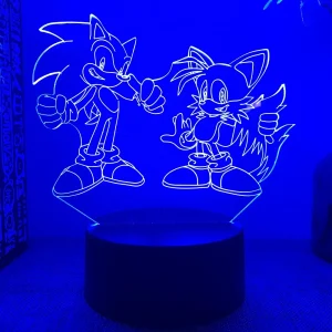 Official Sonic 3D Lamp – LED Light with 7 Colours