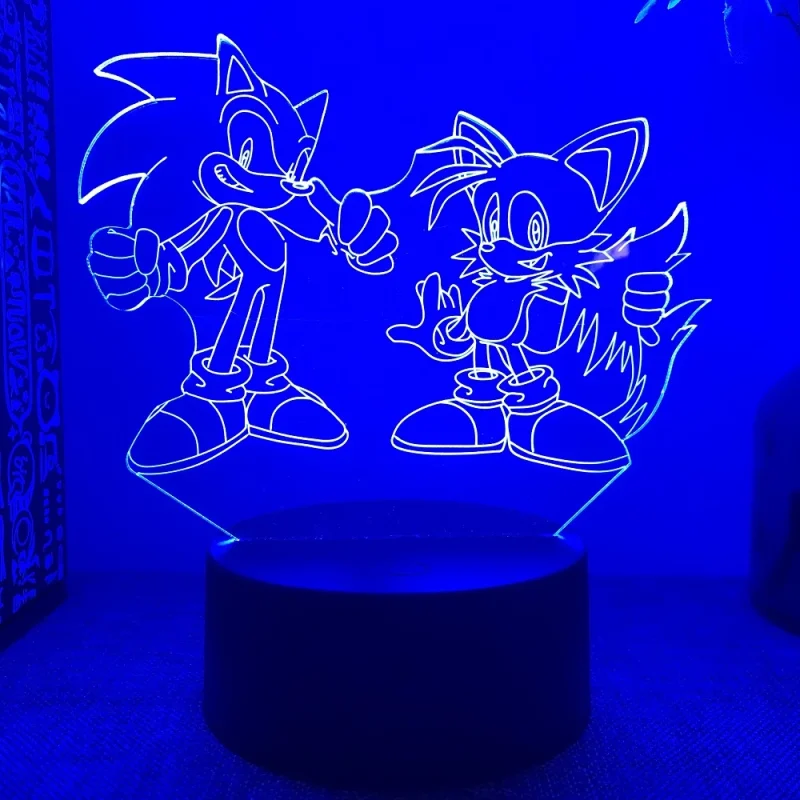 Official Sonic 3D Lamp – LED Light with 7 Colours