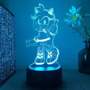 Official Sonic the Hedgehog 3D Lamp – Ideal for Bedrooms