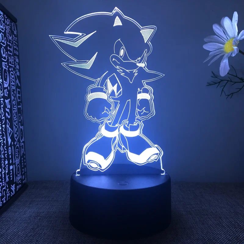 Sonic 3D Lamp – Ideal Bedroom Decor for Sonic Fans
