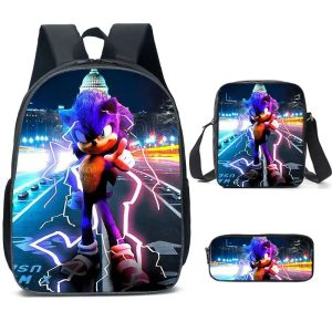 Sonic the Hedgehog Bookbag Set – Stylish School Backpack